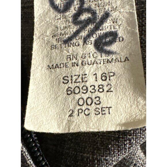 Joro Fashion Gray Shift Dress Sz 16P Petite Short-Sleeve Knee-Length - Picture 7 of 7